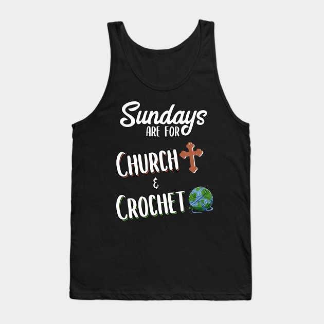 Crochet and Church | Knitting Religion Gift Idea Tank Top by MGO Design